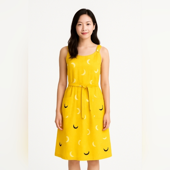 Front Page Dresses & Skirts - VTG 90s Celestial Crescent Moon Sundress - Front Page - Whimsigoth